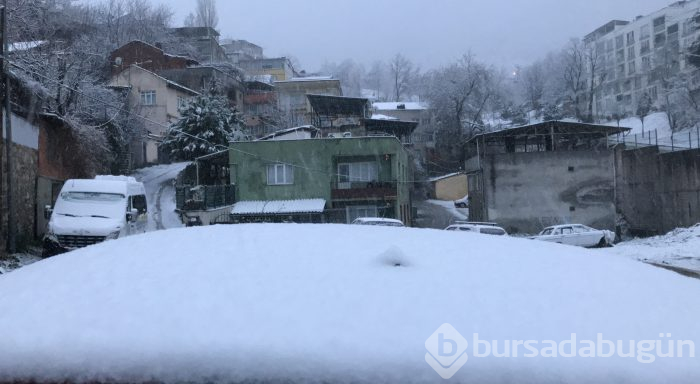 Bursa'da kar yağışı 