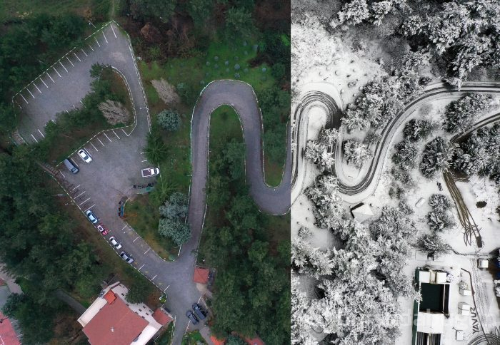 Bursa'da kar yağışı 