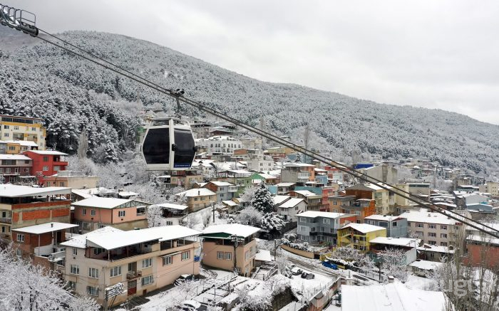 Bursa'da kar yağışı 