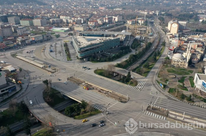 Bursa'dan sokağa çıkma kısıtlaması manzaraları
