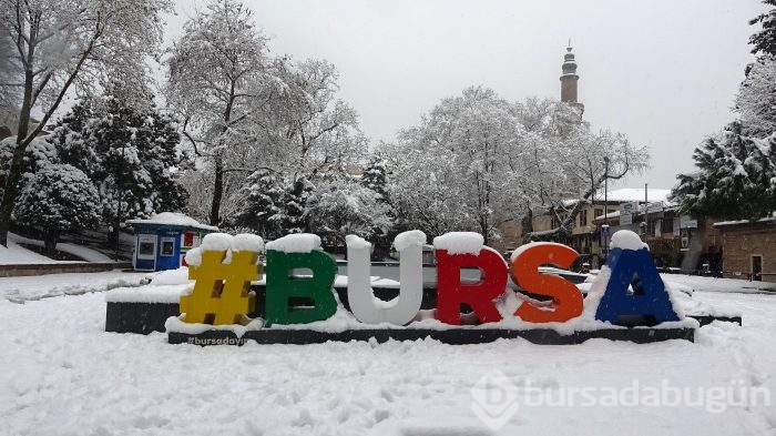 Bursa'dan kar manzaraları