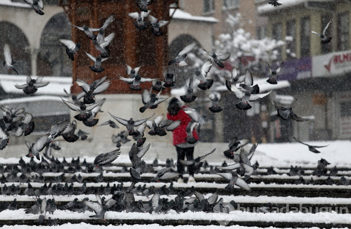 Bursa'dan kar manzaraları
