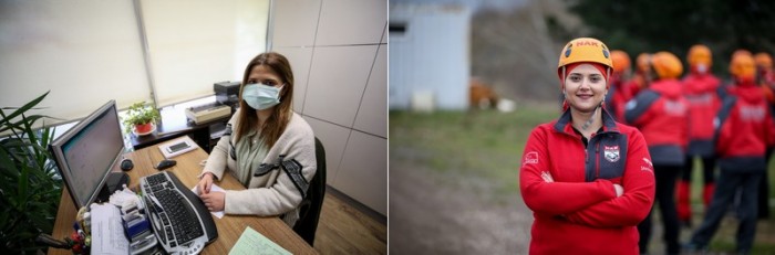 Bursa'da farklı meslek gruplarına mensup 30 kadın arama kurtarma gönüllüsü kadınlar hazır kıta bekliyor 