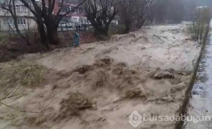Bursa'da sel alarmı! Dereler taştı