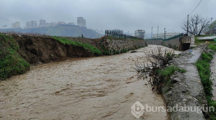 Bursa'da sel alarmı! Dereler taştı