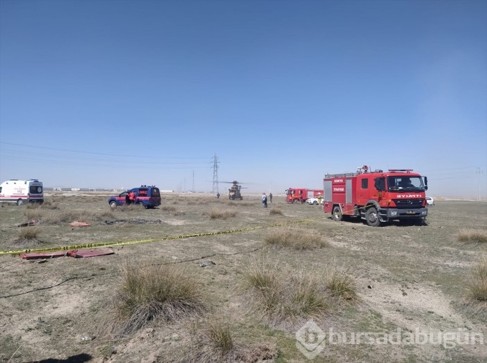 Konya'da askeri gösteri uçağı düştü