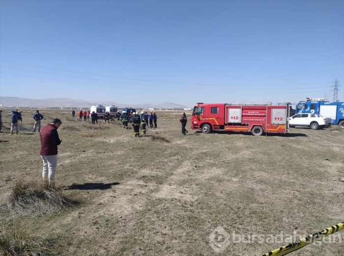 Konya'da askeri gösteri uçağı düştü