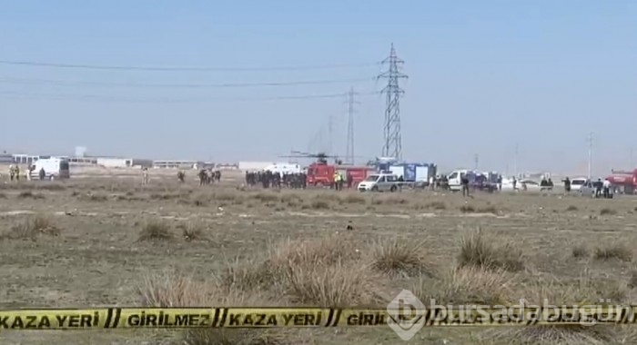 Konya'da askeri gösteri uçağı düştü
