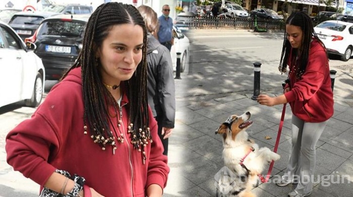 Aslı Bekiroğlu köpeğiyle mini şov yaptı