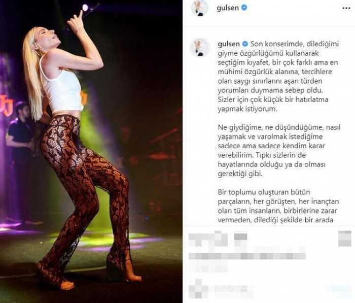 Gülşen, iddialı sahne kostümüyle olay oldu!