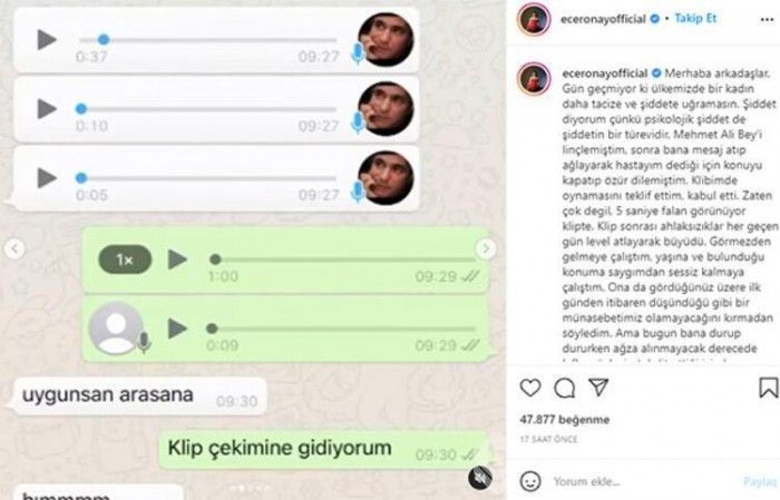 Mehmet Ali Erbil'den taciz suçlamasına yanıt...