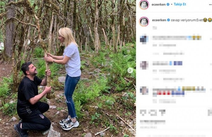 Ece Erken'den boşanma iddiaları sonrası fotoğraf...