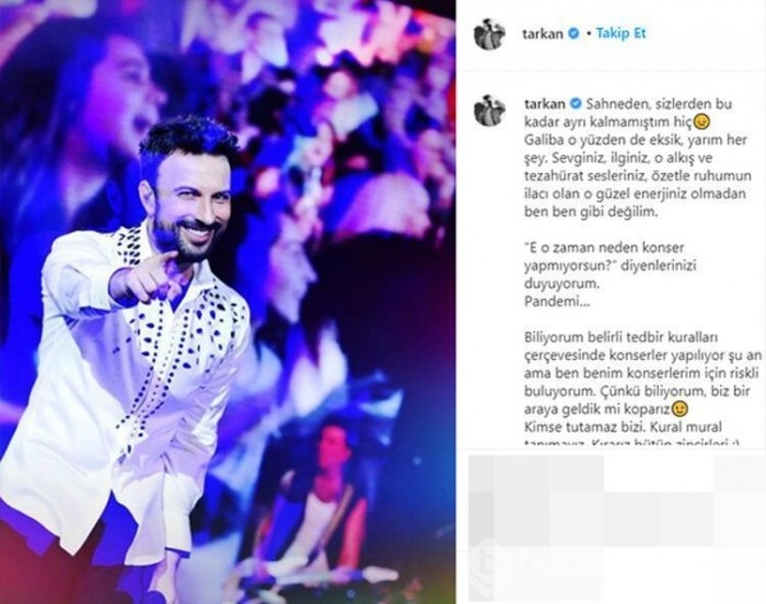 Tarkan kendi şarkısıyla paylaştı!