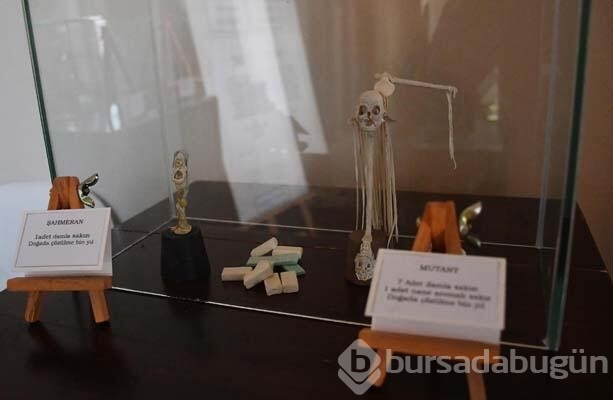 Çiğnenmiş atık sakızlar sanat eserine dönüştü
