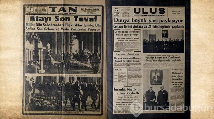 Tarih 10 Kasım 1938! Atatürk'ün ölümü gazete manşetlerine böyle yansıdı