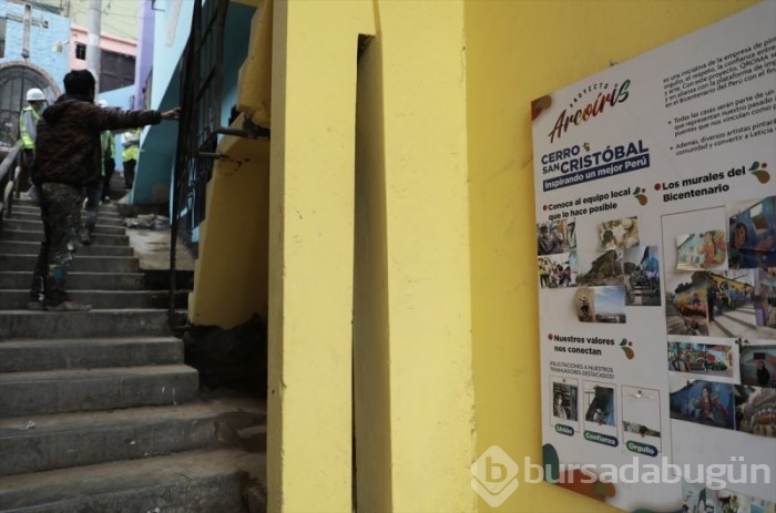 Peru sokakları rengarenk boyalarla güzelleştiriliyor