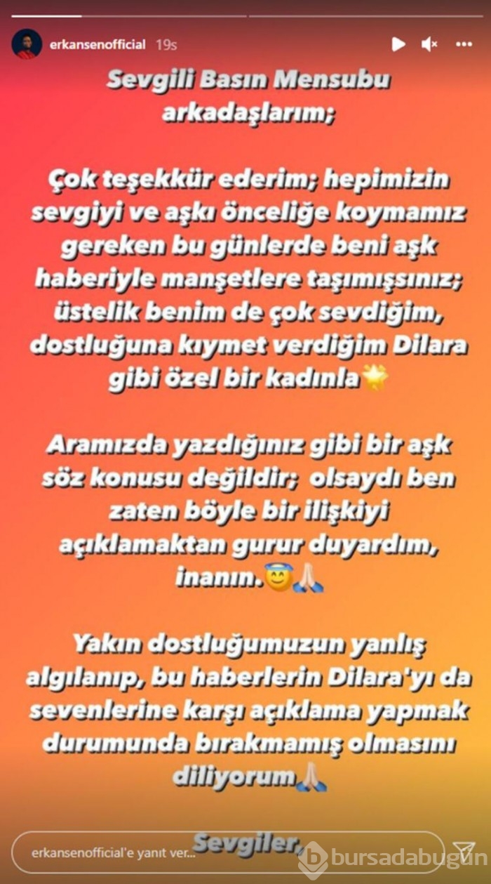 Dilara Akyüsek ile Erkan Şen'den yeni aşk iddialarına yanıt!

