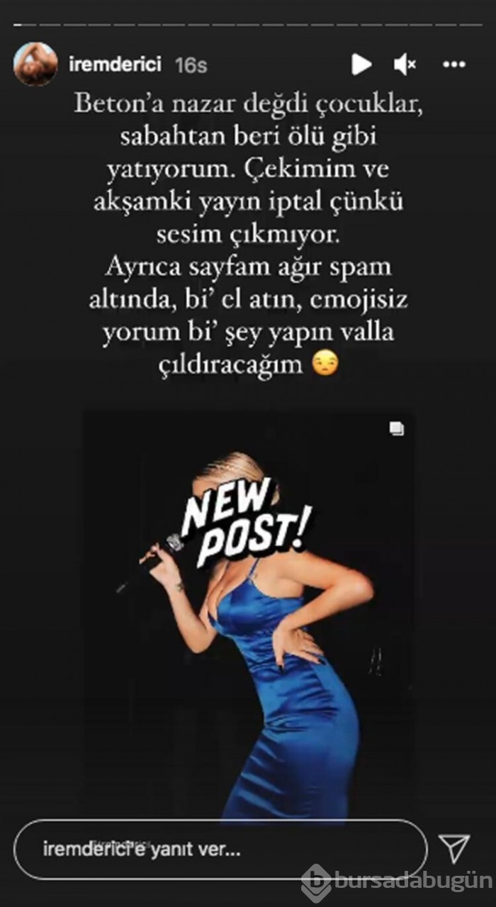 İrem Derici'ye nazar değdi!
