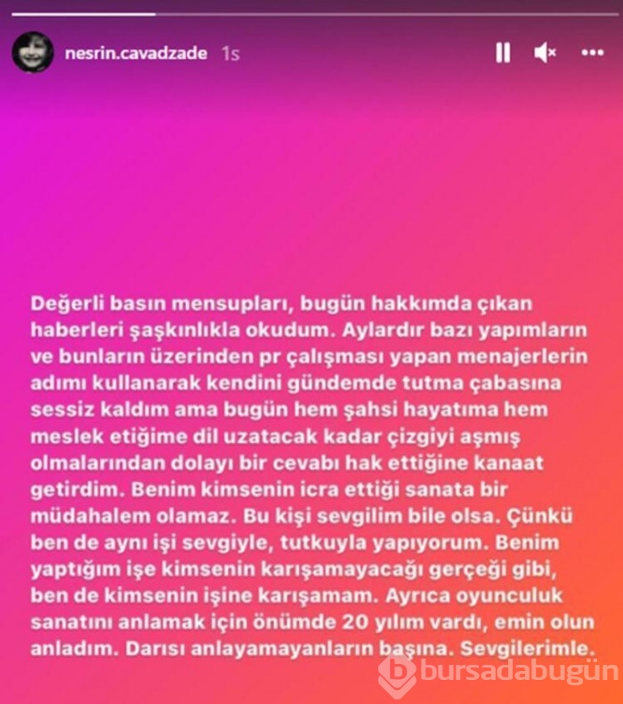 Nesrin Cavadzade'den Gökhan Alkan'a: İyi ki doğdun aşk
