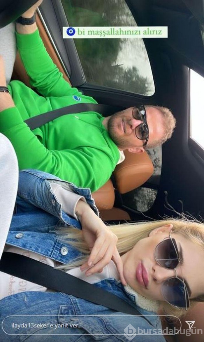İsmail Balaban İlayda Şeker çiftinden mutluluk pozu
