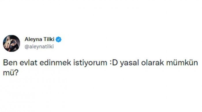 Aleyna Tilki evlat edinmek istiyor!