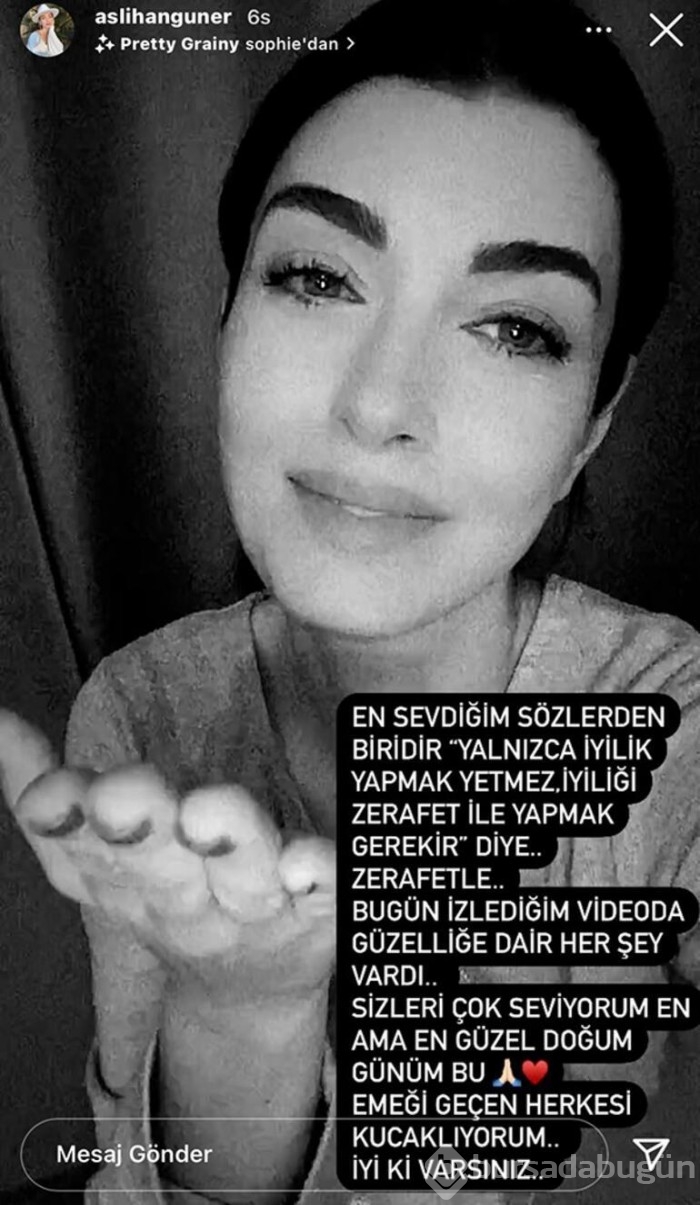 Aslıhan Güner'i mutluluktan ağlatan doğum günü fotoğrafı...