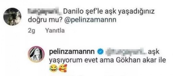 Pelin Zaman'dan 'Danilo Zanna ile aşk yaşıyor musun?' sorusuna yanıt...