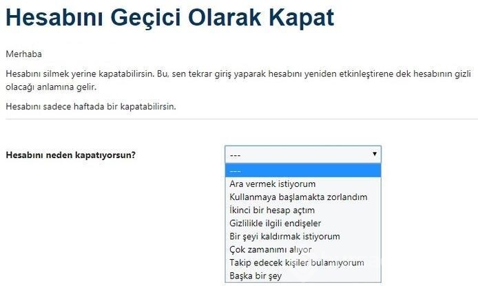 İnstagram Hesabı Dondurma 2021!