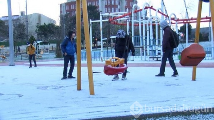 Arnavutköy'de kar keyfi!