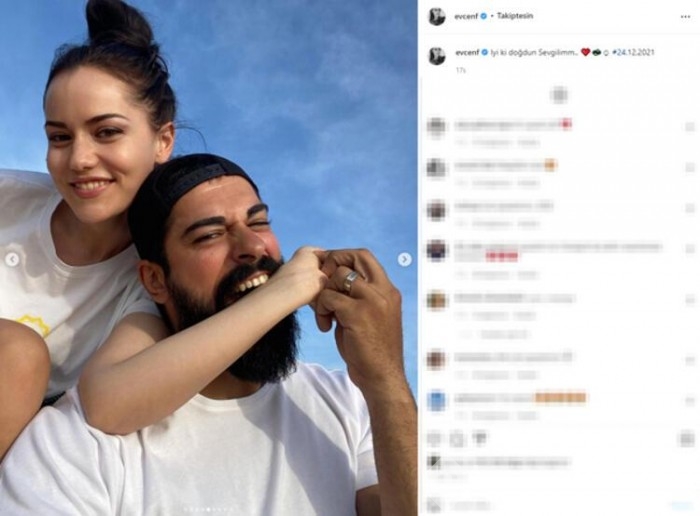 Fahriye Evcen, Burak Özçivit'in doğum gününü kutladı