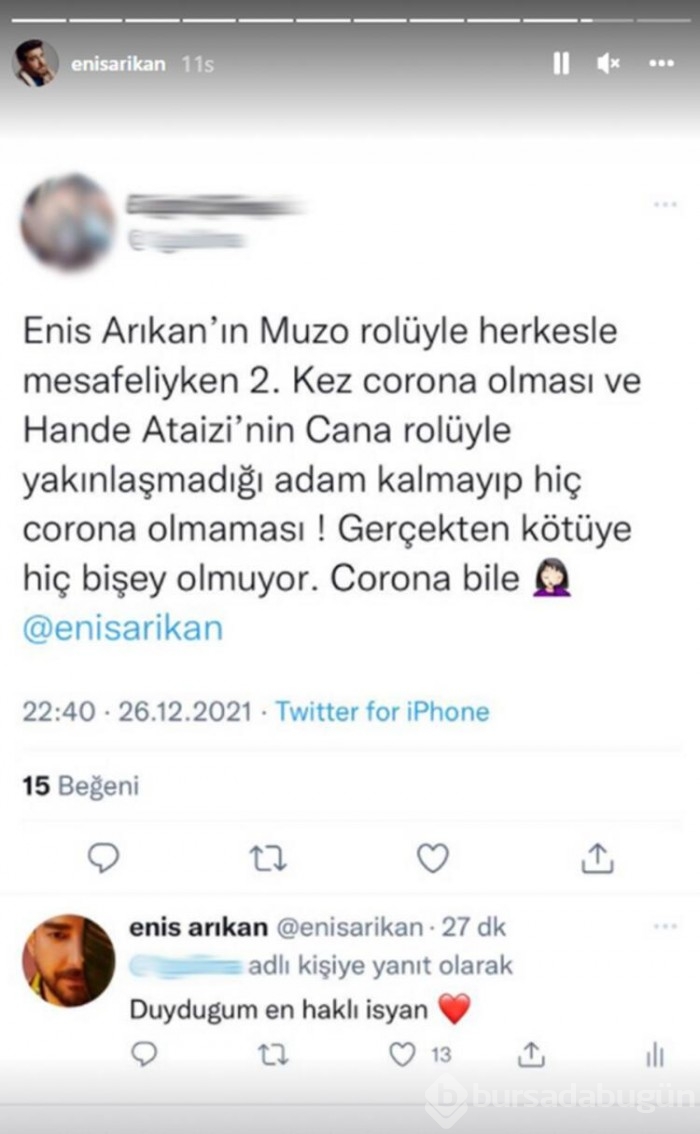 İkinci kez koronavirüse yakalanan Enis Arıkan: Duyduğum en haklı isyan!
