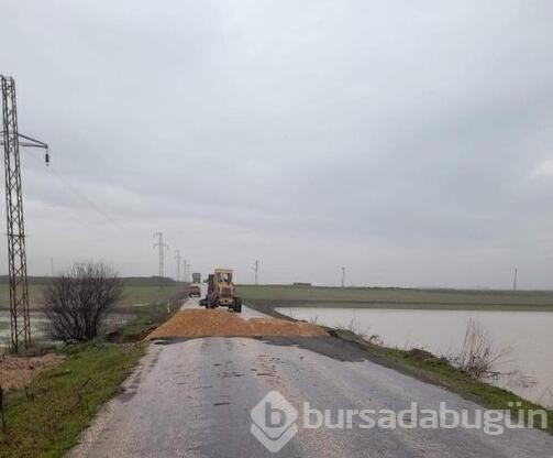 'Turuncu alarm' verilen Ergene Nehri, Uzunköprü'de taşkına neden oldu
