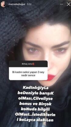 Merve Boluğur bir kadını seksi gösteren üç şeyi yanıtladı