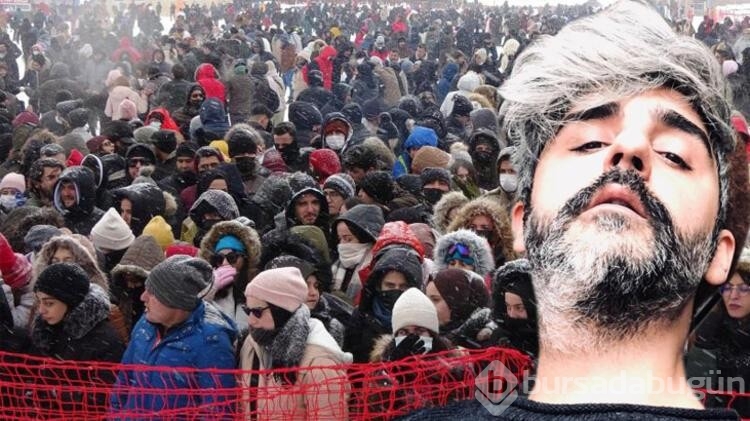 Dondurucu soğukta saatlerce Manuş Baba'yı beklediler!