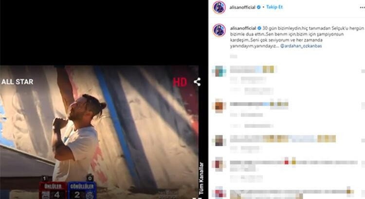Alişan'dan dikkat çeken Survivor Ardahan paylaşımı!

