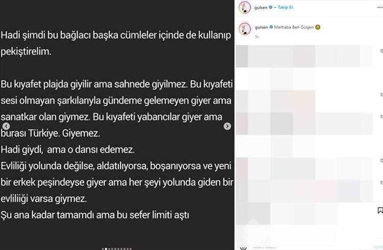 Gülşen'den 'kıyafet' eleştirilerine yanıt...