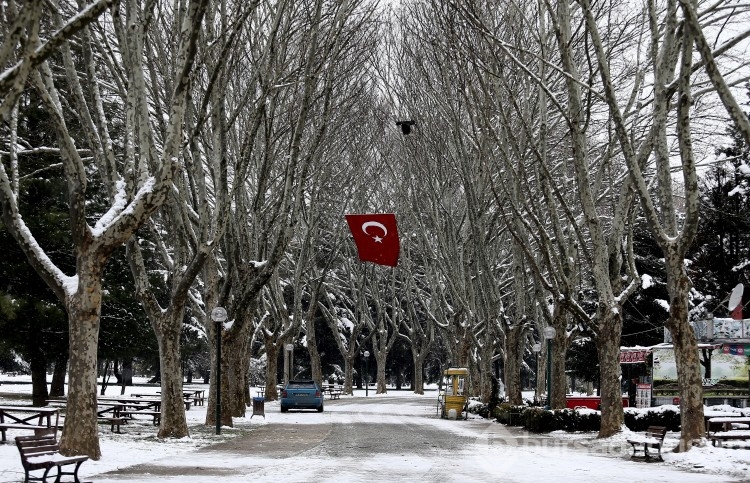 Bursa'da Botanik Park kar yağınca hayvanlara kaldı!