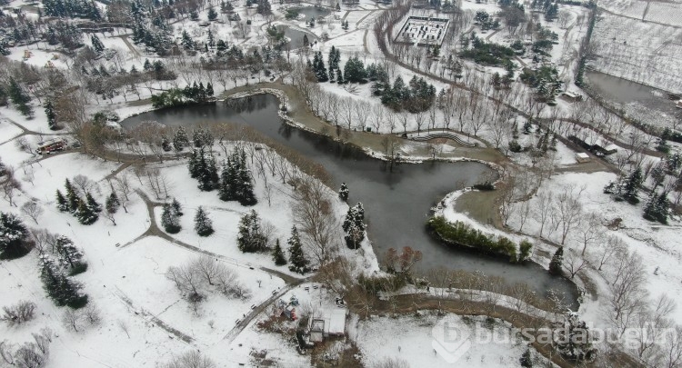 Bursa'da Botanik Park kar yağınca hayvanlara kaldı!