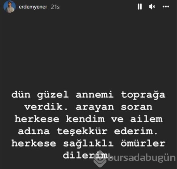 Oyuncu Erdem Yener'in annesi vefat etti!