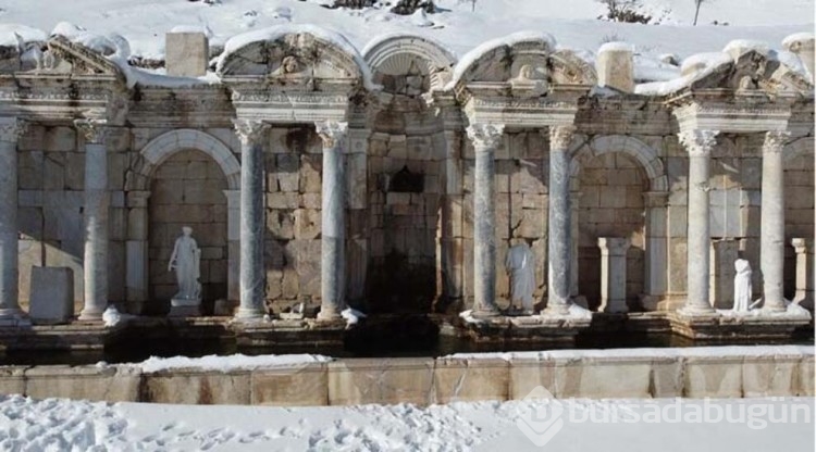 Sagalassos Antik Kenti, kar yağışıyla bembeyaz
