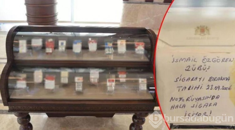 Sigara paketleri sergileniyor!