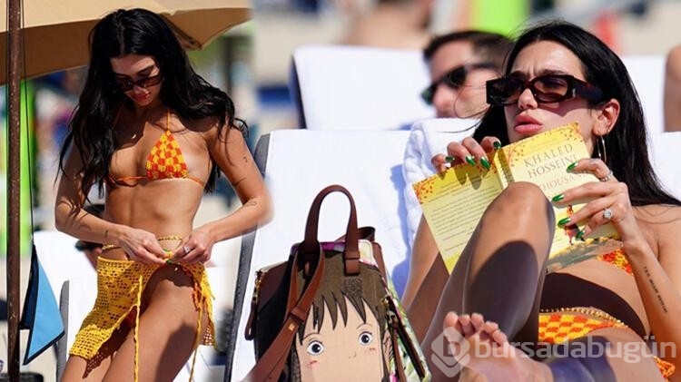 Dua Lipa'dan konser öncesi plaj keyfi...