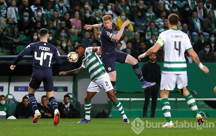 Manchester City, Sporting'i ilk yarıda dağıttı!