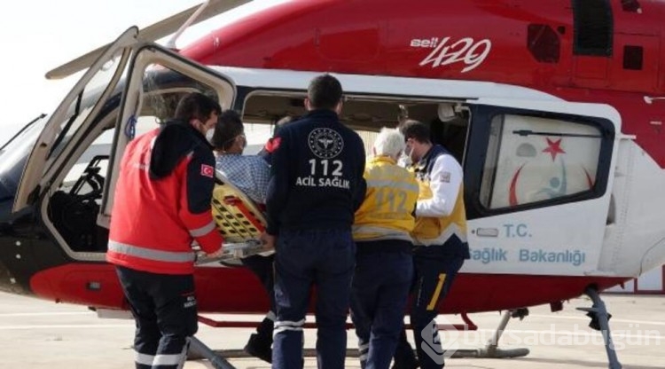 Yapay kalp için helikopterle götürüldü!