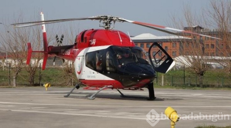 Yapay kalp için helikopterle götürüldü!