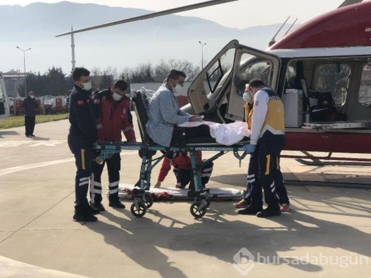 Yapay kalp için helikopterle götürüldü!