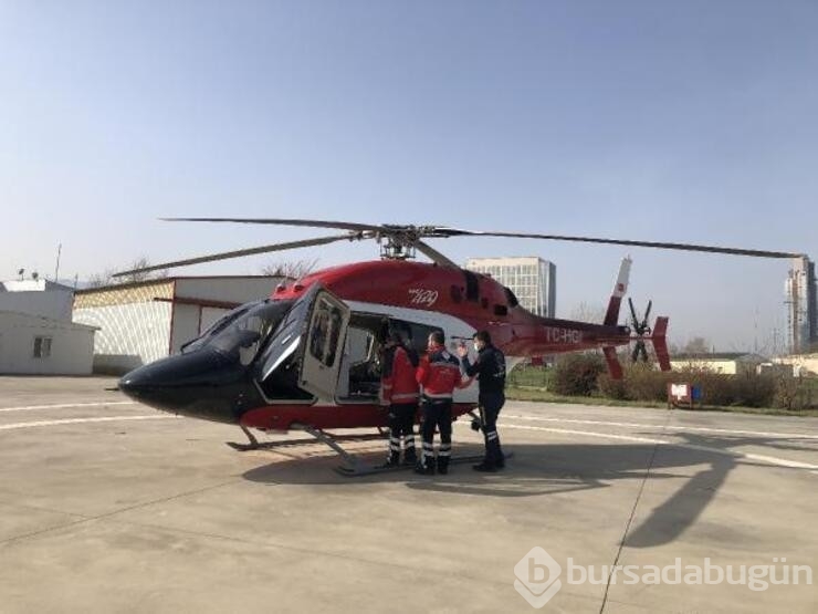 Yapay kalp için helikopterle götürüldü!