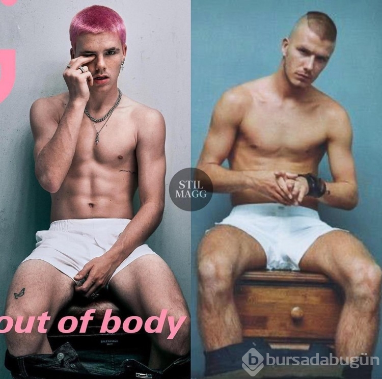 David Beckham'ın oğlu iddialı dergi pozlarıyla dikkat çekti!