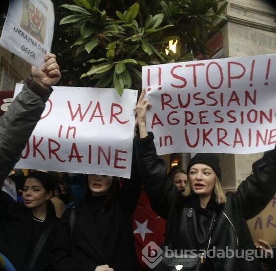 Rusya Başkonsolosluğu önünde protesto!