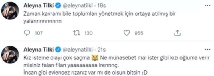 Aleyna Tilki: Kız isteme merasimi çok saçma, ne münasebet!